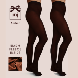 Sheer Black Fleece Tights (2 Pairs)