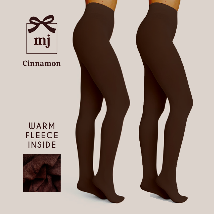 Nude Brown Fleece Lined Tights Warm Brown Tights for Winter Warm